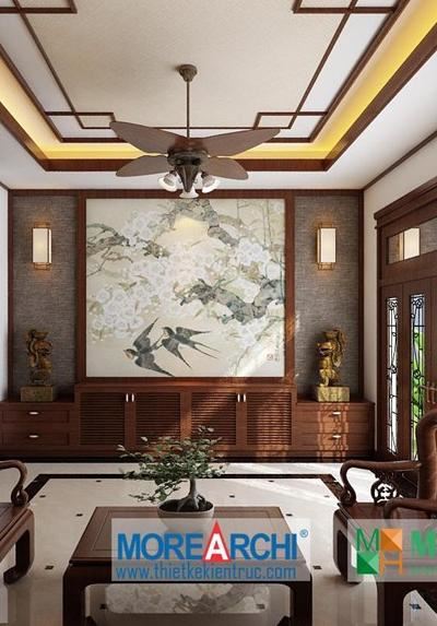 Thiết kế nội thất biệt thự gỗ việt hiện đại - Anh Hùng
