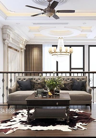 Thiết kế nội thất căn hộ Duplex Hapulico sang trọng với gỗ óc chó cao cấp