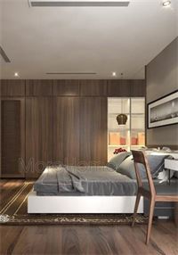Thiết kế nội thất gỗ óc chó tại chung cư Imperia Garden