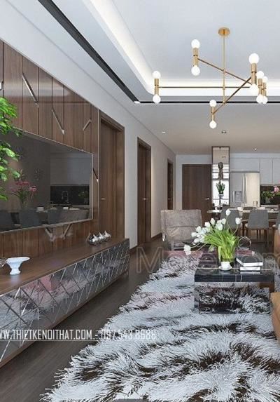 Thiết kế chung cư GoldMark City với chất liệu gỗ óc chó thượng hạng - Anh Linh